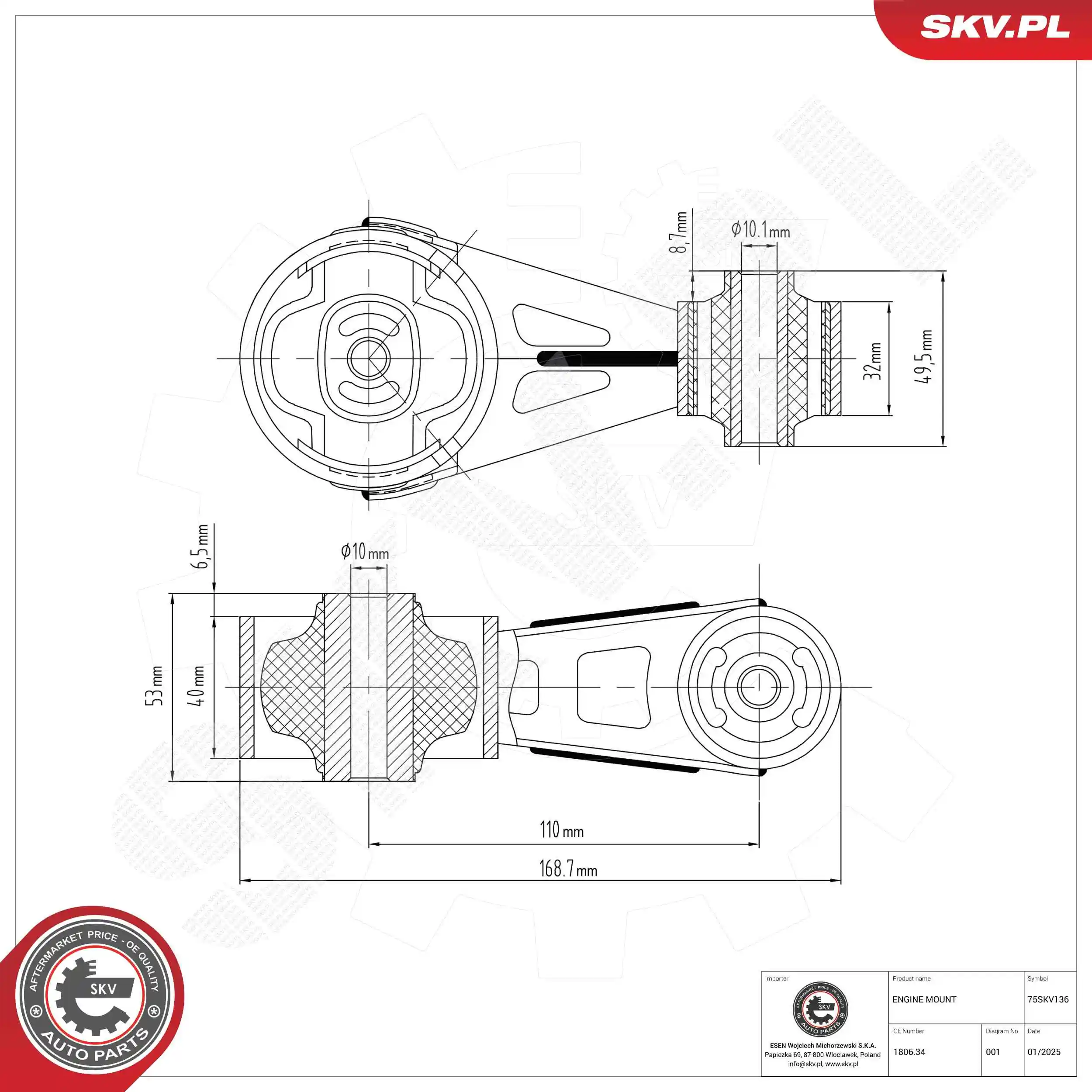 Mounting, engine